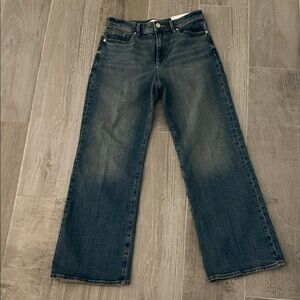 Wide leg high rise jeans